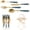 Green, variant on Gold Stainless Steel 24 Pieces Flatware Set with Silverware Holder,Golden Silverware Set,Anti-rust Stainless Steel Gold Cutlery Set Utensils Including Fork Spoon and Knife