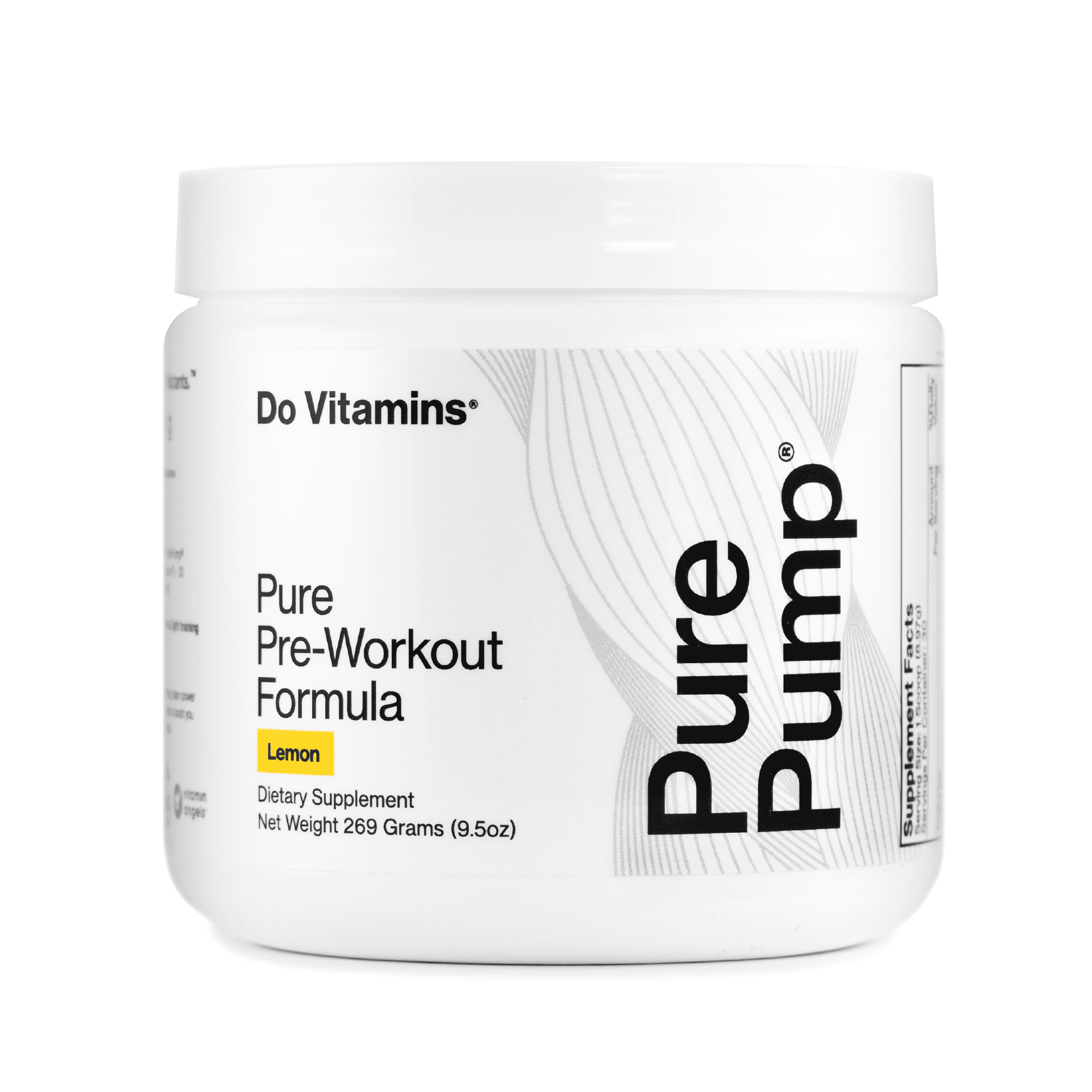 Do Vitamins PurePump Lemon Natural Preworkout Supplement, Clean
