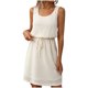 thumbnail image 1 of Sexy Vestido Casual para las Mujeres, Moda Casual Cuello Redondo sin Mangas de Cordón de Color Sólido para el Verano Y la Fiesta, 1 of 7