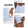 thumbnail image 5 of BALEAF Pleated Tennis Skirt Skorts Skirts for Woman High Waisted Lightweight Athletic Golf Workout with Shorts Pockets Snow blue XS, 5 of 6