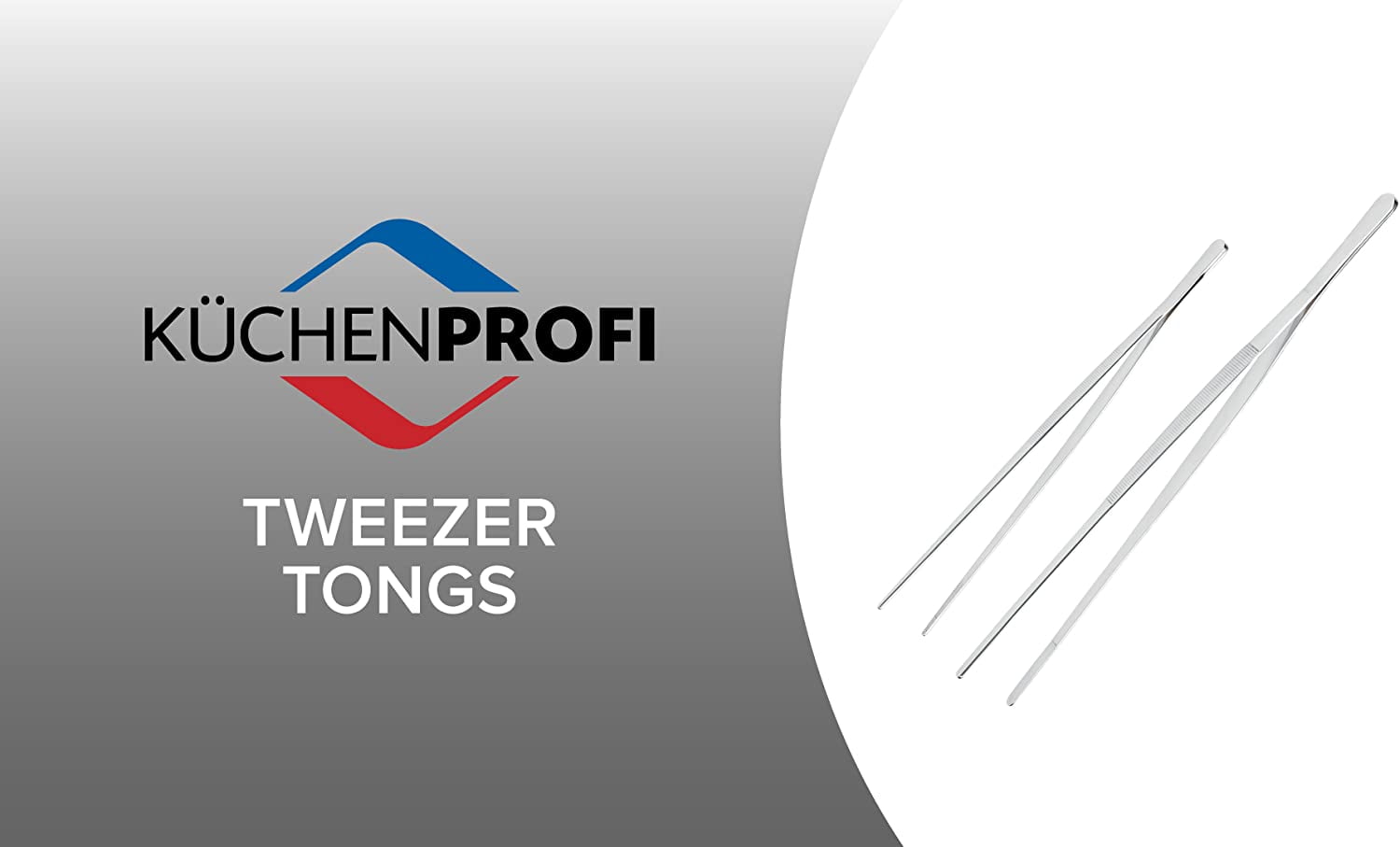 Kuchenprofi 1068002800 Extra-Long 12-Inch Tweezer Tongs in 18/10 Stainless Steel