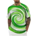thumbnail image 1 of Mens Camisas de Manga Corta Impresión Casual Deportes Cuello Redondo Blusa, Poliéster Ligero para la Primavera Verano Al Aire Libre Uso Diario, 1 of 4