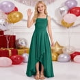 thumbnail image 6 of CAIVO Kids Girls Party Dress With Ruffled Tiered Dress And Strapless Solid Color Sleeveless Crisscross Bodice For Square Collar Lovely Dresses, 6 of 6