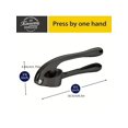 thumbnail image 2 of KITESSENSU Premium Garlic Press, Garlic Mincer Set of 3 with Silicone Roller Peeler & Cleaning Brush - Gloss Silver, 2 of 4