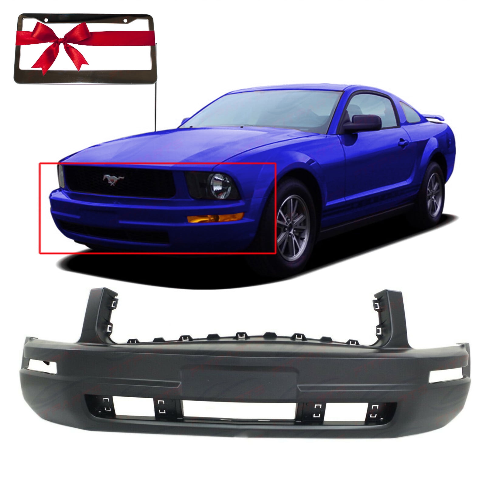 Primed Front Bumper Cover for 20052009 Ford Mustang 5R3Z17D957AAA FO1000574
