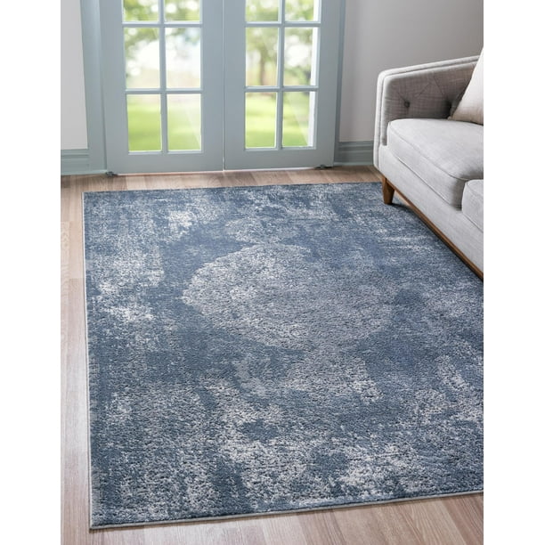 Oregon Collection Rug 8' x 11' Blue LowPile Rug Perfect For