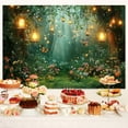 thumbnail image 4 of 6X4FT Spring Enchanted Forest Backdrop, Fairy Tale Wonderland Garden Backdrops for Photoshoot, Mushroom Butterfly Woodland Fairy Tea Party Decorations Photo Booth Studio Props Backdrops, 4 of 5