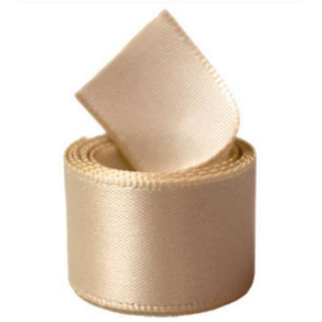 Papilion R07430538082650YD 1.5 in. Single-Face Satin Ribbon 50 Yards - Raw Silk