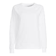 thumbnail image 2 of Time & Tru Women's Raglan Fleece Crewneck Sweatshirt, 2 of 5