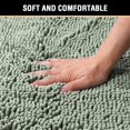 thumbnail image 4 of 1pc Ultra Soft Microfiber Chenille Bath Rug - Washable, Dry Fast, Water Absorbent - Perfect for Bathroom and Bedroom Area Rugs, 4 of 4