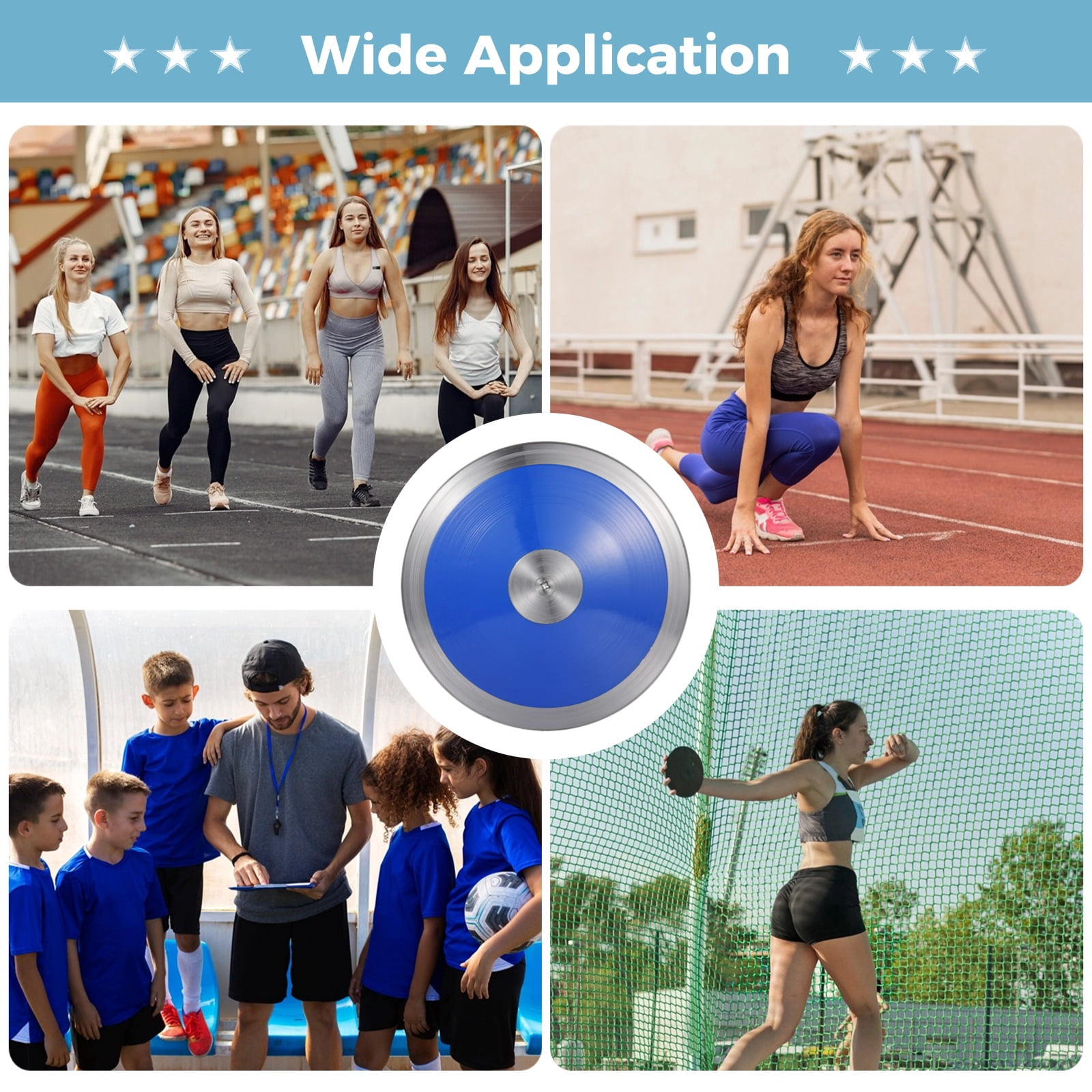 2 PCS 1.6 Kg Sports Training Discus, Track and Field Discus for High Schoolers, Nylon-Iron Built, Easy-to-Grip Anti-Slip Finish, Sports Practice Discus