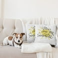 thumbnail image 4 of Ambesonne White Throw Pillow Cover 2 Pack, Valentines Sun Romance, 16", Yellow Charcoal Grey, 4 of 5