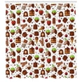 thumbnail image 3 of Ambesonne Chocolate Shower Curtain, Desserts Sweets Candies, 69"Wx70"L, Multicolor, 3 of 3