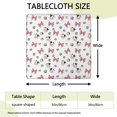 thumbnail image 2 of White Cow Bow Pattern Square Fitted Tablecloth with Elastic Edge,Square Table Cover,Washable Elastic Table Cover for Home Kitchen Party Decor 34"x34", 2 of 6