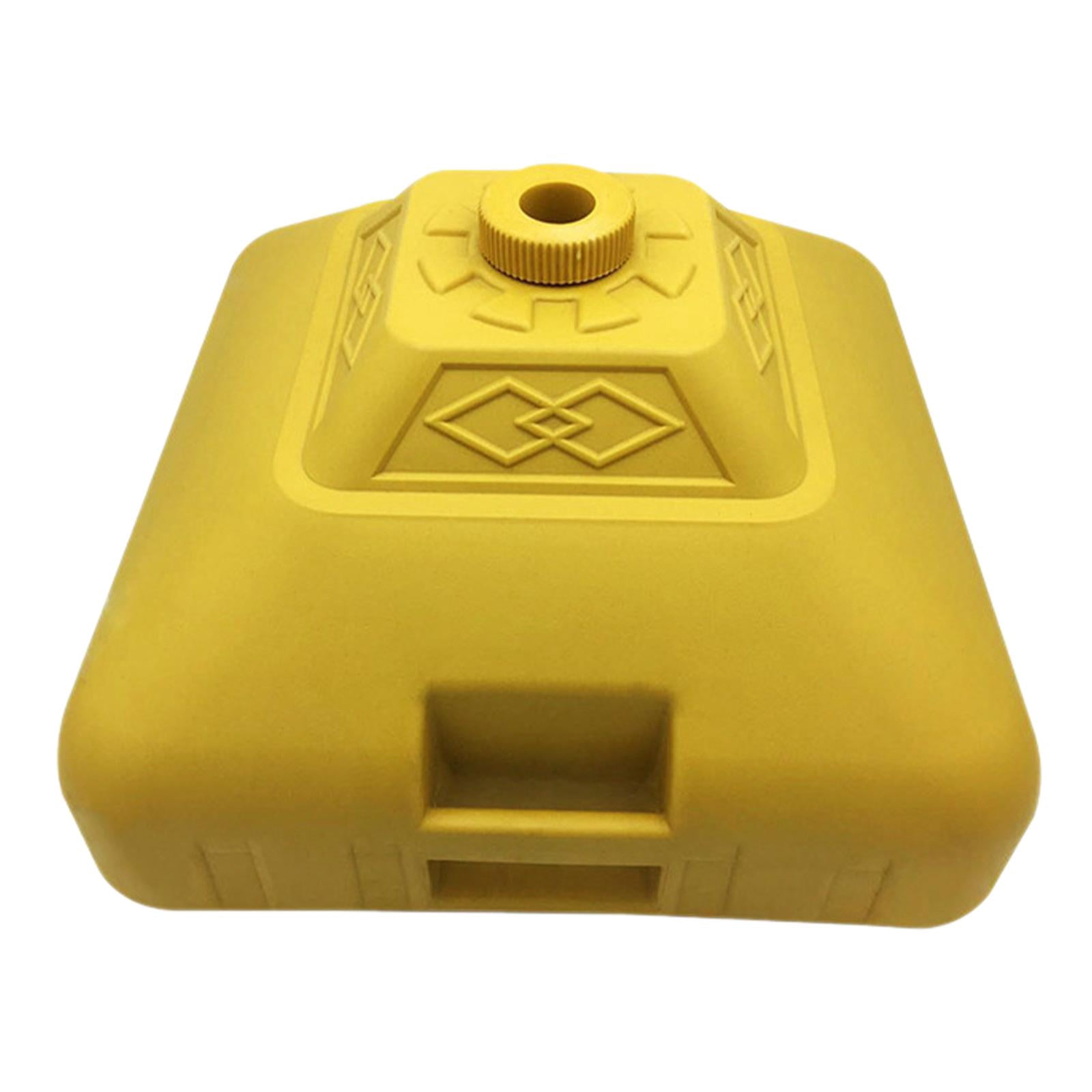 figatia Water Fillable Umbrella Base Parasol Holder, Square Patio Umbrella Holder Outdoor Umbrella Stand for Yard Lawn Beach Poolside Yellow