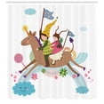 thumbnail image 3 of Ambesonne Donkey Shower Curtain, Cartoon Composition, 69"Wx75"L, Multicolor, 3 of 3