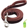 thumbnail image 1 of Leather Braided Dog Leash For Medium/Small Dogs Behavioral Training Guide Leash 1.5m/2m/3m Long Waterproof, 1 of 5