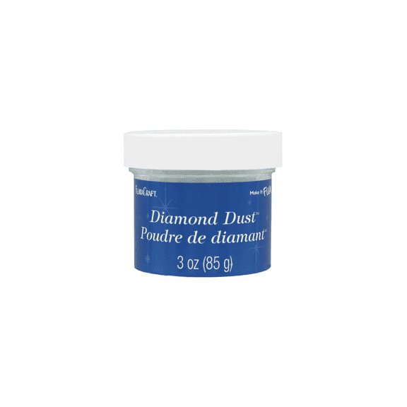 FloraCraft Diamond Dust Glitter 3oz-Clear Glass