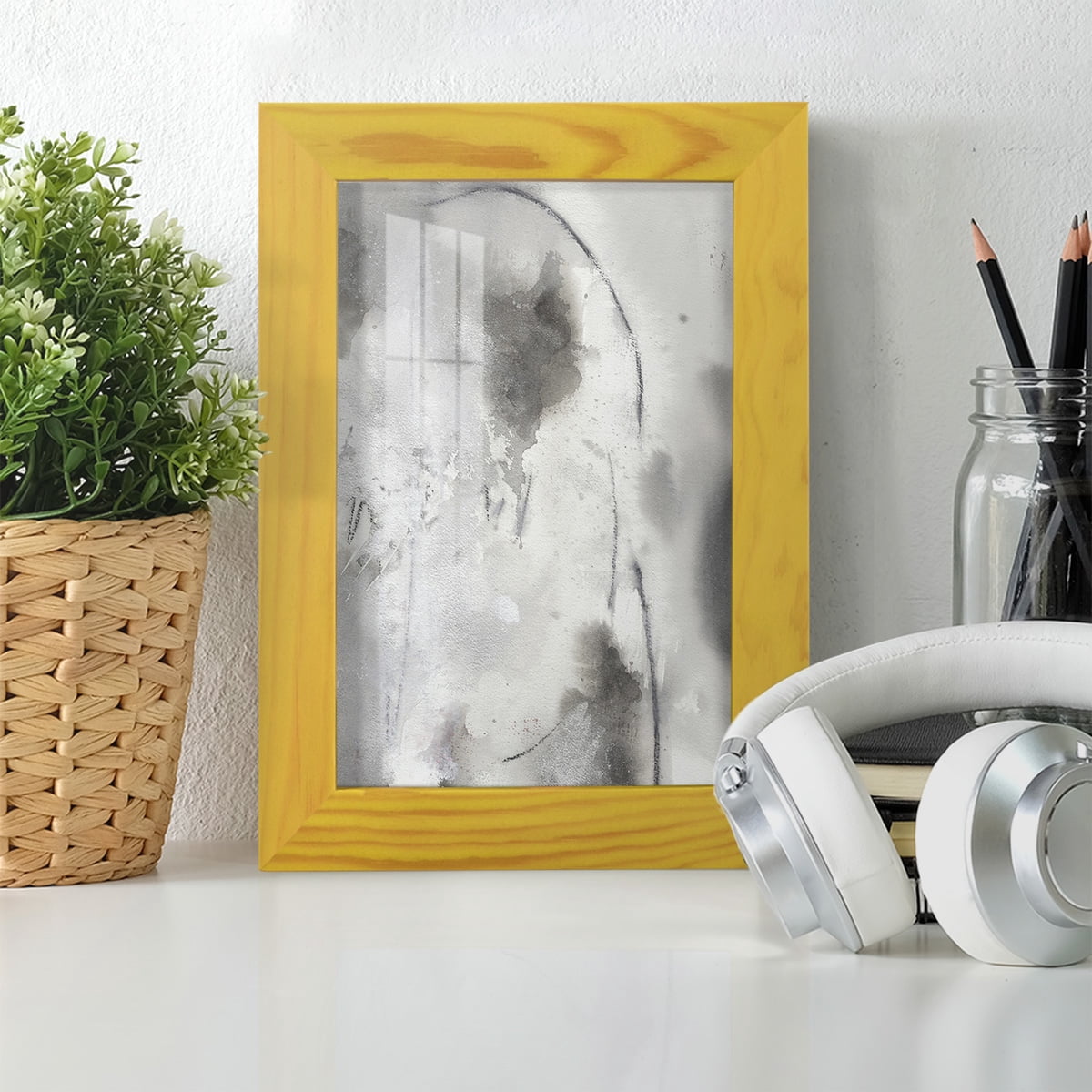 Mystical Objects IV - Framed Print w/glass - Sunflower Yellow