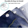thumbnail image 6 of Navy Blue and Gold Marble Shower Curtain, Modern Abstract Dark Blue Purple White Fabric Shower Curtains Set for Bathroom Decorative Cute Ombre Restroom Decor Accessories with Hooks 72X75 Inch, 6 of 7
