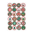thumbnail image 2 of Pegatinas navideñas autoadhesivas circulares Fiudx Ofertas relámpago del día, 2 of 4