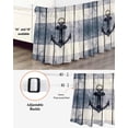 thumbnail image 3 of Navy Blue Nautical Bed Skirt Queen Size, Coastal Blue Striped Vintage Wrap Around Bed Skirting with Adjustable Elastic Strap, Dust Ruffle Pleated Bedskirts 16 Inch Drop for Bedroom Queen Beds, 3 of 9