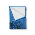 thumbnail image 2 of Fish Soft Flannel Fleece Blanket, Shoal of Fish on Stony Plant Animals in Submarine and Sun Beams on the Surface Image, Cozy Plush for Indoor and Outdoor Use, 50" x 60", Multicolor, by Ambesonne, 2 of 5