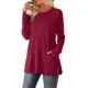 thumbnail image 4 of HongQid Womens Sweaters Crewneck Long Sleeve Shirts with Pockets Fall Outfits 2025 Fashion Winter Clothing Side Slit, 4 of 5