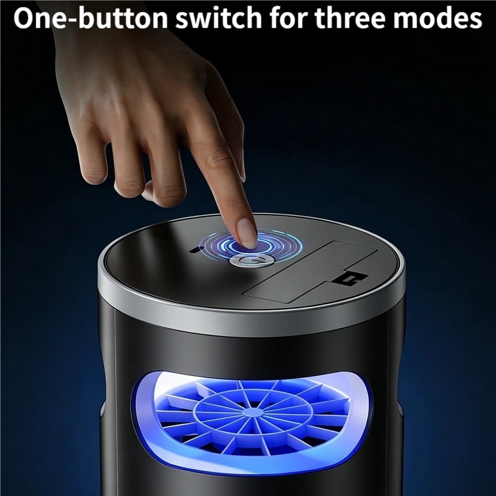 Ultra-Quiet Bionic Suction Mosquito Trap,Physically attracts and quickly captures mosquitoes, operates quietly day and night, and features a detachable design, suitable for indoor use in summer