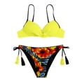 thumbnail image 1 of Traje de baño dividido de bikini sin espalda estampado con aro cómodo para mujer con almohadilla en el pecho OAVQHLG3B Store lin121212, 1 of 3