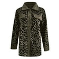 thumbnail image 6 of Tiweut Leisure Jackets for Womens Button Down Long Sleeve Oversized Leopard Print Corduroy Loose Fit Coat with Pockets Blouses Army Green,L, 6 of 6
