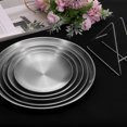 thumbnail image 3 of 8 piezas de Platos de Acero Inoxidable con Soporte Triangular de 8 Pulgadas, Tono Plateado, 3 of 6