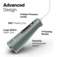 thumbnail image 2 of AquaSonic Elite Rechargeable Water Flosser - 300ml Tank, 4 Tips, Travel Bag, Waterproof (Green), 2 of 6