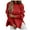 Red-Sweaters, variant on AGWOLF Turtleneck Sweaters for Woman Casual Knit Side Slit Pullover Oversized Fall Winter Jumper Tops