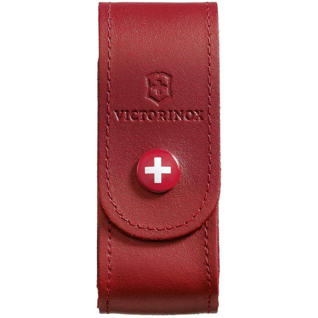 Funda de piel para navajas de bolsillo Swiss Army Victorinox, color rojo