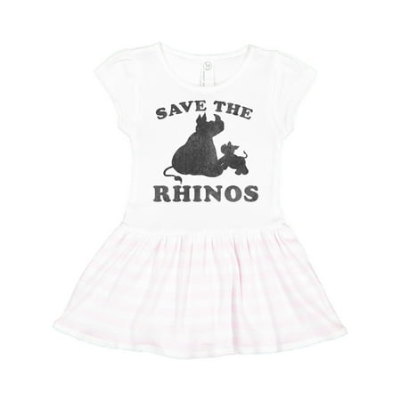 

Inktastic Save the Rhinos with Cute Rhinos Gift Toddler Girl Dress