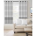 thumbnail image 2 of Grey Stripe Blackout Curtains 63 Inches Long for Bedroom, Modern Abstract Monochrome Geometric Thermal Insulated Room Darkening Black Out Window Curtain Panels Grommet Drapes for Living Room, 2 of 8
