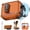 Orange, variant on Rugged Case for AirPods Pro 3rd Generation, Secure Lock with Phone Stand Automatic Snap Switch Secure Cover with Cleaning Kit,White