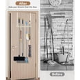 thumbnail image 2 of Broom Holder Over The Door - 304 Stainless Steel Mop and Broom Holder Wall Mounted or Hanging Over The Door with Hooks - Broom Hanger, Broom Storage Tool Organizer for Closet Laundry - light beige, 2 of 9