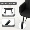 thumbnail image 5 of Hawsaiy Ergonomic Dining Chairs Set of 6 with Metal Legs for Kitchen,Dining Room,or Living Room,Black, 5 of 8