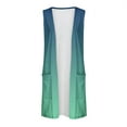 thumbnail image 6 of SEAOPEN Summer Vest for Women Lightweight Fashion Casual Soft Knit Sleeveless Cardigan Curved Hem with Cozy Pockets Green,XL, 6 of 6