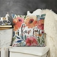 thumbnail image 2 of SHANXI Themed Pillowcase Decorations for Home, Rustic with Watercolor Floral Decorative Throw Pillow Cover , Gifts 24x24in, 2 of 5