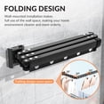 thumbnail image 3 of Clothes Drying Rack, Wall Mounted Drying Rack, Collapsible Drying Rack(Tri-Fold), Small Clothes Drying Rack Suitable for Laundry Rooms Balconies Utility Rooms Bedrooms, 3 of 11