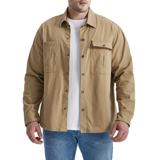 Khaki green top jacket mens