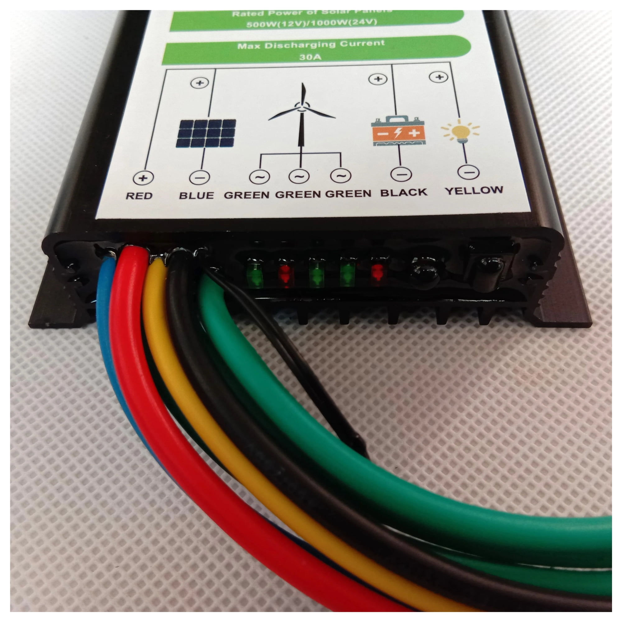 Waterproof Wind Solar Hybrid Controller 800W Wind 1000W Solar 12V/24V Automatic Over-charge Protection Hybrid Charge Controller ,Excellent Performance and Stability