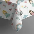 thumbnail image 5 of Rainbow Princess Castle Pattern Square Tablecloth,Waterproof Square Table Cover,Wipeable Spillproof Washable Table Cover for Home Kitchen Party Decor 42"X42"(107x107cm), 5 of 6