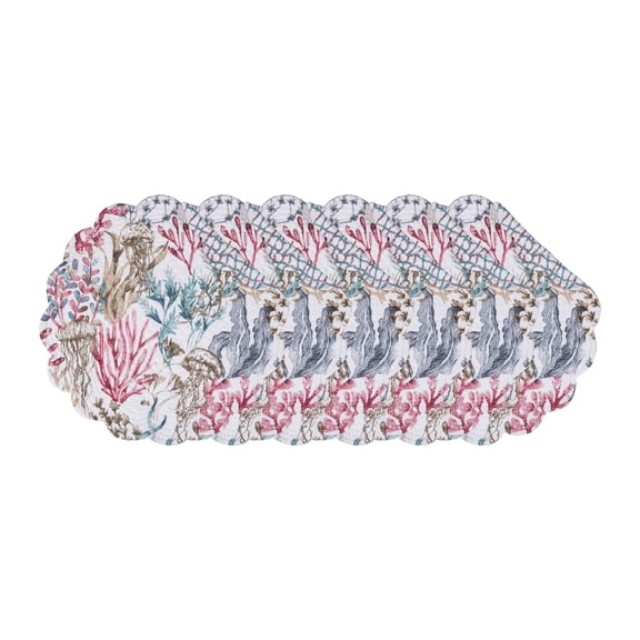 Delphina Reef Round Cotton Placemat Machine Washable Set of 6
