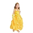 thumbnail image 4 of Disfraz de Cenicienta con temática de princesa Disney para niños y niñas, vestido de lujo para fiesta de cumpleaños, Halloween, Carnaval, traje de Cosplay de Bella, Vesti, 4 of 5