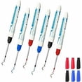 thumbnail image 1 of Lote de 6 marqueurs de trous de perçage – Crayons de menuisier – Crayon marqueur à pointe extra longue de 30 mm pour menuisier ou Construction, pour bien travailler sur le bois, le plastique, l', 1 of 5