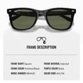 thumbnail image 3 of Ray-Ban RB4420 POLARIZED Square Shaped Sunglasses for Men & Women - Includes Official Rayban Eyewear Kit - Ideal Formal & Casual Wear Sunglasses - Dark Green Lens, 3 of 7